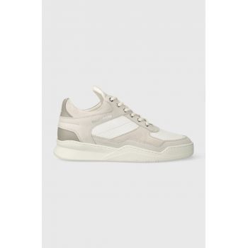 Filling Pieces sneakers din piele Low top Panelled culoarea gri