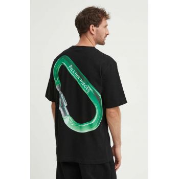 Filling Pieces tricou din bumbac Carabiner culoarea negru, cu imprimeu, 74417051861