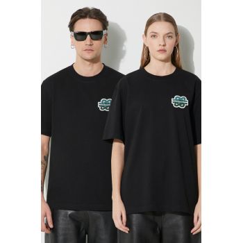 Filling Pieces tricou din bumbac T-shirt Gowtu culoarea negru, cu imprimeu, 74433921861