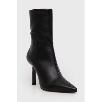 HUGO botine Katniss femei, culoarea negru, cu toc cui, 50523182