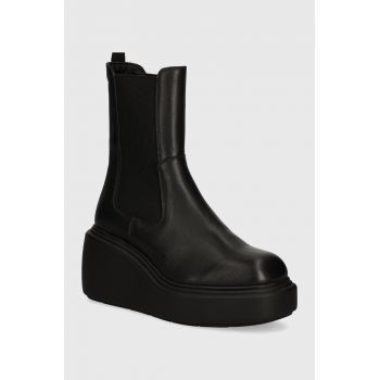 HUGO botine Meghan femei, culoarea negru, cu platforma, 50523192