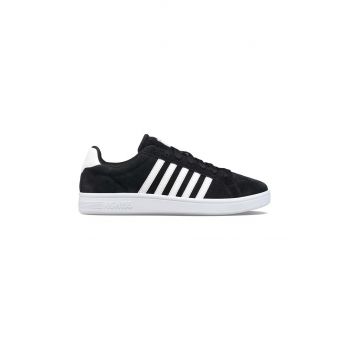 K-Swiss sneakers din piele COURT TIEBREAK SDE culoarea negru, 07012.002.M