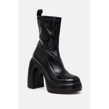 Karl Lagerfeld botine ASTRAGON HI femei, culoarea negru, cu toc drept, KL33760