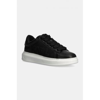 Karl Lagerfeld sneakers din piele KAPRI culoarea negru, KL52561