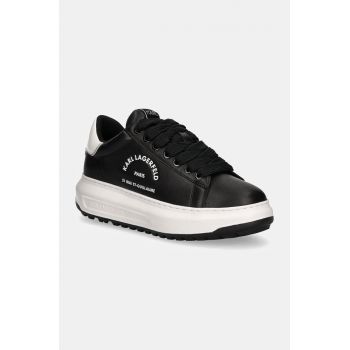 Karl Lagerfeld sneakers din piele KAPRI culoarea negru, KL57538