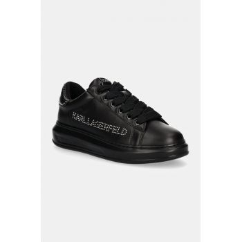 Karl Lagerfeld sneakers din piele KAPRI MENS culoarea negru, KL52567