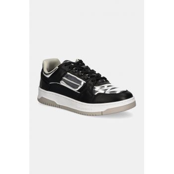 Karl Lagerfeld sneakers din piele KREW culoarea negru, KL53023