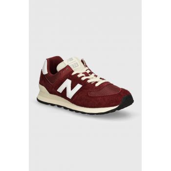 New Balance sneakers 574 culoarea bordo, U574RBK