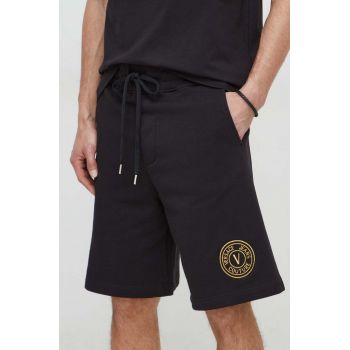 Versace Jeans Couture pantaloni scurti barbati, culoarea negru de firma originali