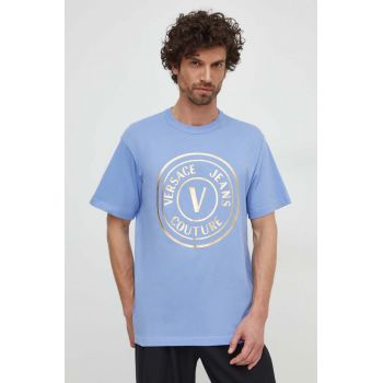 Versace Jeans Couture tricou din bumbac barbati, cu imprimeu