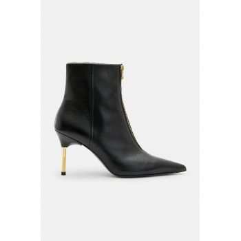 AllSaints cizme de piele Natasha Boot femei, culoarea negru, cu toc cui, W001FB