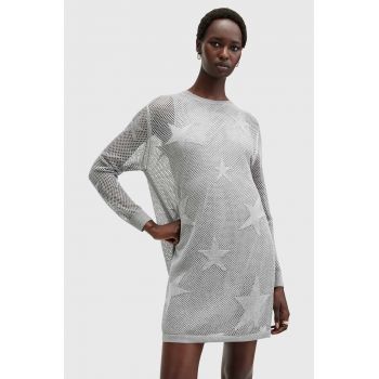 AllSaints rochie SERAPH DRESS culoarea gri, mini, drept, W102DB