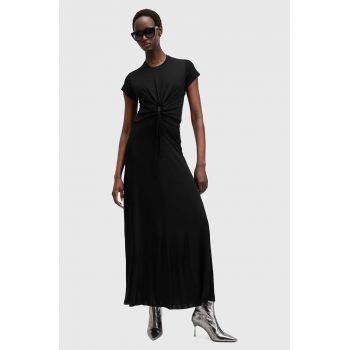 AllSaints rochie XYLIA DRESS culoarea negru, maxi, drept, W095DB