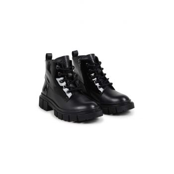 Dkny bocanci din piele pentru copii culoarea negru, D60878