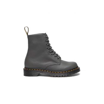 Dr. Martens bocanci de piele 1460 Pascal femei, culoarea gri, cu toc plat, DM31693029