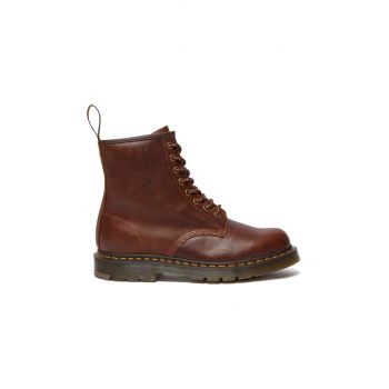 Dr. Martens bocanci de piele 1460 SR culoarea maro, cu toc plat, DM32010205