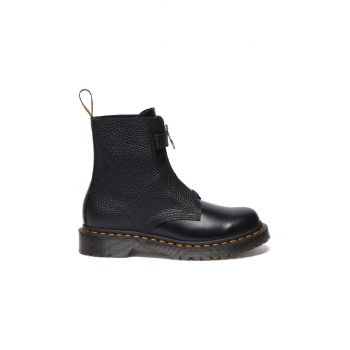 Dr. Martens cizme de piele 1460 Pascal Frnt Zip femei, culoarea negru, cu toc plat, DM32054001