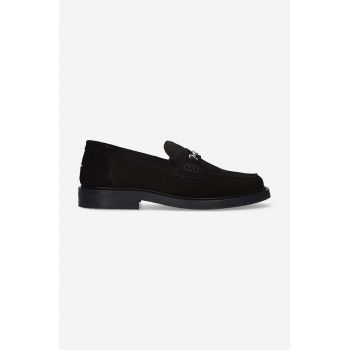 Filling Pieces mocasini din piele întoarsă Loafer Suede culoarea negru, cu toc plat, 44222791861