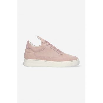 Filling Pieces sneakers din piele întoarsă Low top Suede culoarea roz, 10122792081