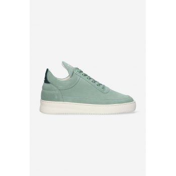 Filling Pieces sneakers din piele întoarsă Low top Suede culoarea verde, 10122792080