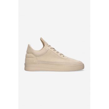 Filling Pieces sneakers din piele Low top Suede culoarea bej, 10122791990