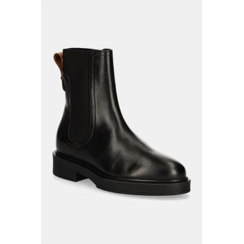 Furla ghete chelsea de piele Sfera Chelsea Boot femei, culoarea negru, cu platforma, YI53CIT BX3479 3379S