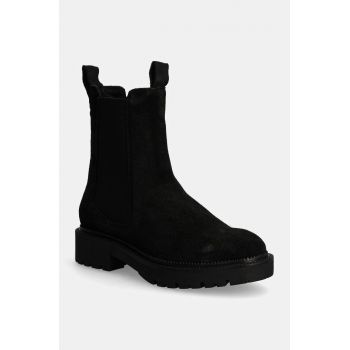 Gant botine din piele intoarsa Kelliin femei, culoarea negru, cu toc plat, 29553778 G00