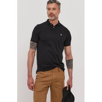 Marc O'Polo Tricou Polo bărbați, culoarea negru, material neted