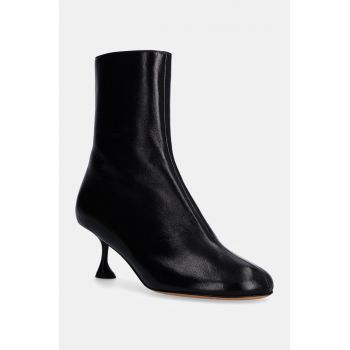 Proenza Schouler cizme de piele Tee Ankle femei, culoarea negru, cu toc cui, PS43232A