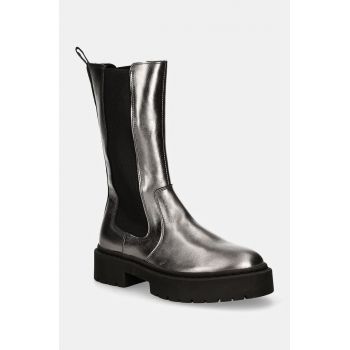 Steve Madden botine Ginny femei, culoarea argintiu, cu toc plat, SM11003332