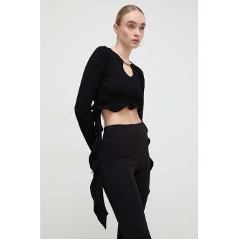 Versace Jeans Couture pulover femei, culoarea negru