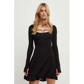 Versace Jeans Couture rochie culoarea negru, mini, evazati, 77HAO922 J0007