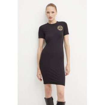 Versace Jeans Couture rochie culoarea negru, mini, mulata, 77HAOT00 CJ03T