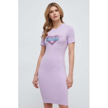 Versace Jeans Couture rochie culoarea violet, mini, mulata