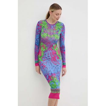 Versace Jeans Couture rochie midi, mulata, 76HAO9P8 JS331