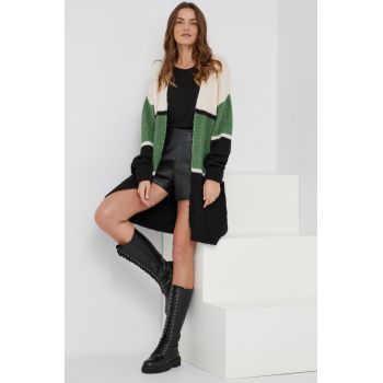 Answear Lab Cardigan din amestec de lână femei, culoarea verde, calduros