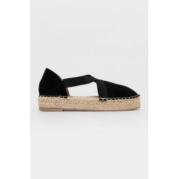 Answear Lab Espadrile Day-vine culoarea negru, cu platformă