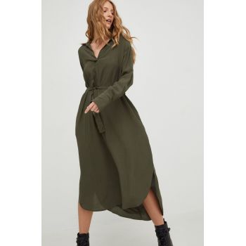 Answear Lab rochie culoarea verde, midi, drept