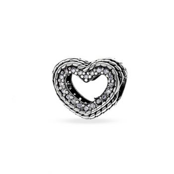 Charm din Argint 925 Crystal Heart Supreme 2.44gr