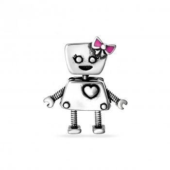 Charm din Argint 925 Robotica 4.2gr Pink