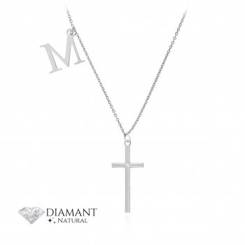 Colier Your Faith din Argint 925 cu Diamant Natural