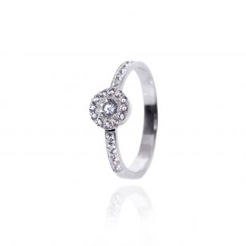 Inel Royal Circle din Argint 925 cu diamant