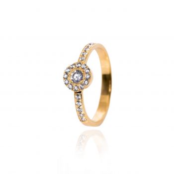 Inel Royal Circle din AUR 14K cu diamant