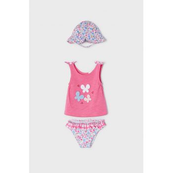 Mayoral Newborn costum de baie copii culoarea roz