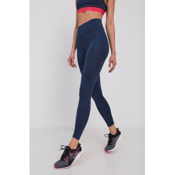 Puma leggins de antrenament Favorite Forever culoarea albastru marin, neted, 520267