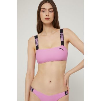 Puma sutien de baie 935497 culoarea violet, cupa usor rigidizata