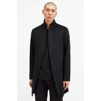 AllSaints palton din lana HARGROVE COAT culoarea negru, de tranzitie, M038OB