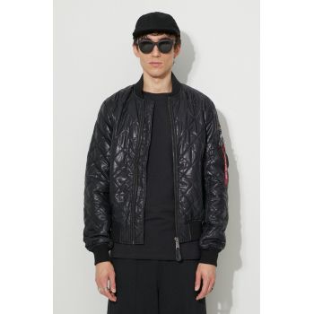 Alpha Industries geacă bomber MA-1 DQ bărbați, culoarea negru, de tranziție 106112.03-black