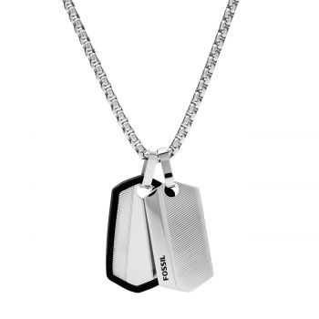 Chevron stainless steel dog tag necklace jf03996040