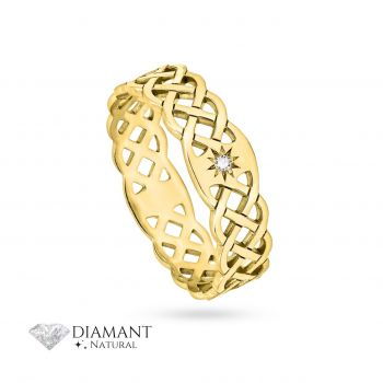 Inel Eternity Moments din Aur 14K cu diamant natural